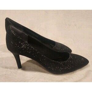 Rockport Black Sparkle Plain Pump Black Glam US 10 Women's